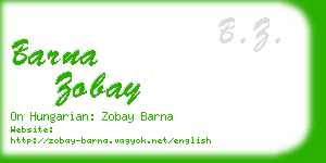 barna zobay business card